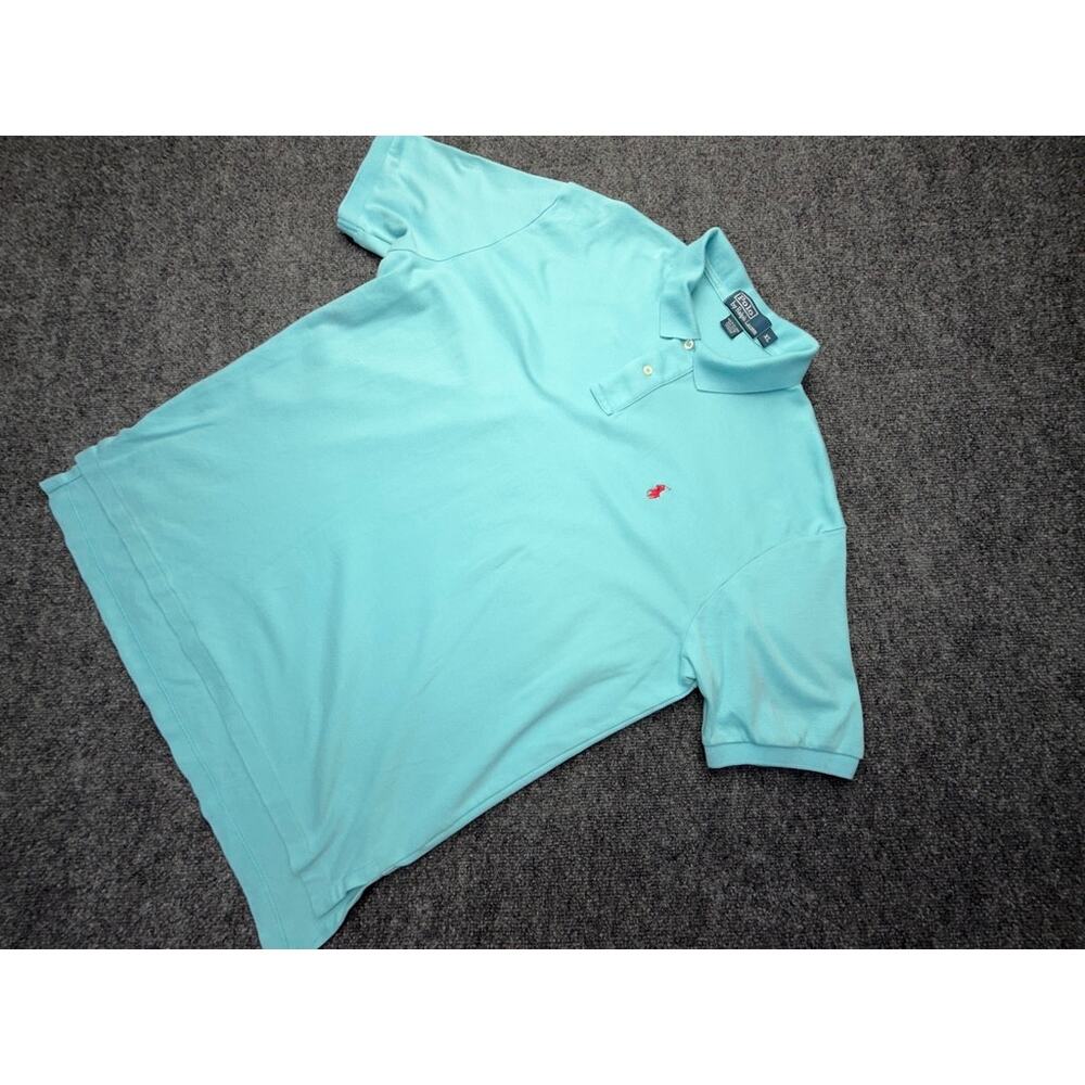 Polo Ralph Lauren Polo Shirt XL Blue Pony Cotton Y2K